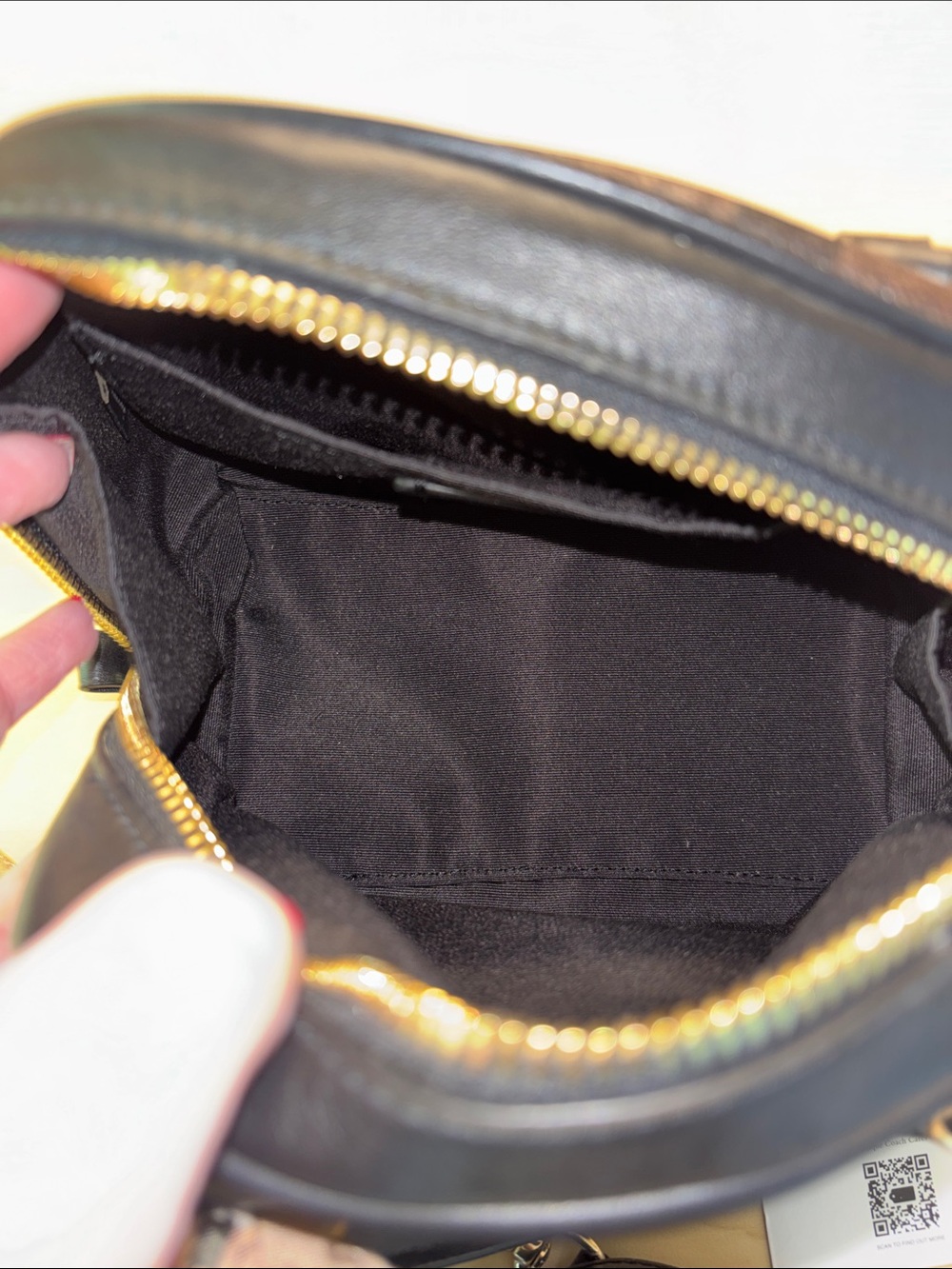 Coach Black Dome Satchel with Gold Hardware and Floral Scarf - Picture 3 of 3